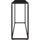  Konzolni stol crni 120 x 35 x 75 cm od kaljenog stakla | shoptok.hr