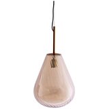Light & Living Jantarna viseča svetilka s steklenim senčilom Leona – u