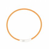 Duvo ogrlica za pse, svetleća usb nylon, 35cm, narandžasta Cene
