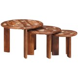  Stolovi za kavu na sklapanje 3 pcs Čvrsto reciklirano drvo | Eponuda.com