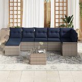  Vrtna sedežna garnitura z blazino 8 pcs Siva Poly ratan, (5000020847) | Shoptok.si
