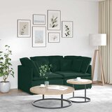  Modularna sofa s jastucima, baršunasta tamnozelena | shoptok.hr