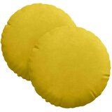  Jastučići za sjedenje 2 pcs Žuta Ø30 x 13 cm Baršun | Eponuda.com
