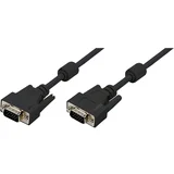 vga cable, HD15 m to HD15 m, 1080p, 2x ferrite, black, 3 m, CV0002