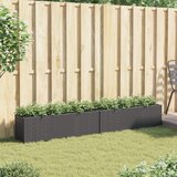  Vrtne sadilice s 3 posude 2 kom crne 90 x 20 x 40 cm poliratan | Eponuda.ba