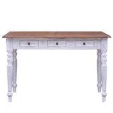 Maison Chic Pisalna miza - pisarniška miza - Računalniška miza s predali bela 117x57x75 cm trden mahagonij, (21785551) | Shoptok.si