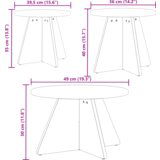 3 Klubska miza 3 pcs Voščeno rjava 49 x 49 x 30 cm Trdna borovina, (5000073419) | Shoptok.si