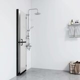 vidaXL Sklopiva pregrada za tuš matirano staklo ESG 100 x 190 cm | shoptok.hr
