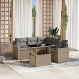 vidaXL 6-dijelni set vrtnih sofa s jastucima bež od poliratana | shoptok.hr