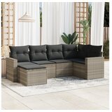 vidaXL 6-dijelni set vrtnih sofa od poliratana s jastucima svjetlosivi | shoptok.hr