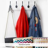 Kondela Stenski obešalnik, bela/črna, MDF/kovina, RAMAN | Shoptok.si
