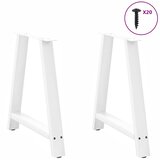  Noge za blagovaonski stol A-oblika 2 kom Bijele 70 x (72-73) cm Čelik | shoptok.hr