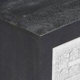  Ručno izrezbareni TV ormarić sivo-bijeli 120x30x40cm drvo manga | Eponuda.com