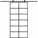 vidaXL Klizna vrata s okovom 102x205 cm ESG staklo i aluminij Cijene