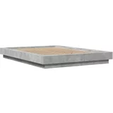 vidaXL Okvir kreveta boja betona 140x190 cm od konstruiranog drva
