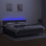  Box spring s madracem LED tamnosivi 180x200 cm tkanina | shoptok.hr