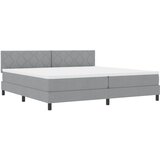 Krevet s opruga kutije Svijetlo siva 200 x 200 cm tkanina | Eponuda.com