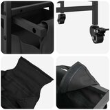  Košara za rublje s 3 odjeljka i kotačićima, crni hrast | shoptok.hr