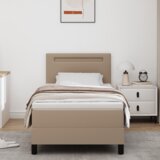  Postelja z vzmetnico Kapučino 90 x 200 cm Umetna koža, (5000125825) | Shoptok.si