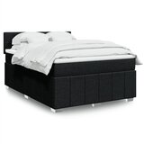 vidaXL Krevet s oprugama i madracem crni 140 x 190 cm od tkanine | shoptok.hr