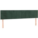  Uzglavlje tamnozeleno 200x5x78/88 cm baršunasto | shoptok.hr