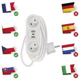  Produžni kabl 2 utičnice + 2x USB-A + USB-C 1,4 m | Eponuda.com