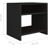  Noćni ormarić crni 40 x 30 x 40 cm od konstruiranog drva Crna | shoptok.hr