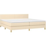  Box spring s madracem LED krem 200x200 cm od tkanine | shoptok.hr