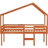  Visoki krevet s krovom voštano smeđi 90x200 cm masivna borovina | shoptok.hr