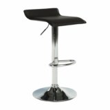 Kondela Barski stol, črno eko usnje/krom, LARIA NEW | Shoptok.si