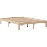 vidaXL Krevet s regalom za knjige bez madraca 120x200 cm od borovine | shoptok.hr