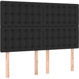  Box spring postelja z vzmetnico črn 140x200 cm umetno usnje, (20725553) | Shoptok.si
