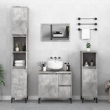 Maison Chic Kopalniška omarica - Kopalniški kabinet betonsko siva 30x30x190 cm inženirski les, (21794369) | Shoptok.si