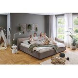Meise M&amp;ouml;bel Sivorjava oblazinjena zakonska postelja s prostorom za shranjevanje z letvenim dnom 200x240 cm Cube &amp;ndash; Slike