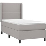  box spring s madracem LED svjetlosivi 90x200 cm tkanina | shoptok.hr