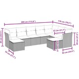  9-dijelni set vrtnih sofa s jastucima poliratan smeđi | shoptok.hr