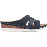 Shelvt Comfortable flip-flops on a low wedge blue | Shoptok.si