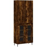  Visoka komoda dimljeni hrast 69,5x34x180 cm konstruiranog drva | shoptok.hr