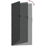  Vrtna vrata 110 x 205 cm Crna Može se zaključati | shoptok.hr