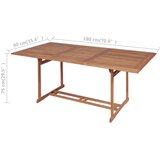  Vrtni stol 180 x 90 x 75 cm masivna tikovina | shoptok.hr