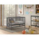 Vipack Antracitno sivi dječji krevet od masivnog bora 60x120 cm DINO – | shoptok.hr