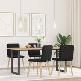  Blagovaonske stolice od tkanine 4 kom crne | shoptok.hr