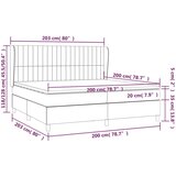  S oprugama i madracem tamnoplavi 200x200 cm baršunasti | shoptok.hr