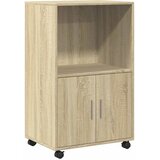 Ormarić s kotačima boja hrasta 55x40x91 cm konstruirano drvo | shoptok.hr