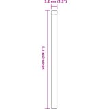  Steber ograje. 12 pcs Siva 50 cm Jeklo s prašnim premazom, (5000157835) | Shoptok.si