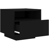  Noćni ormarići s LED svjetlima 2 kom crni 40 x 39 x 37 cm | shoptok.hr