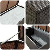  Vrtna kutija za pohranu od poliratana 180 x 90 x 70 cm smeđa | shoptok.hr