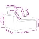  Modularni kauč s naslonom za ruke i jastucima tamnozelene boje 100 cm | shoptok.hr