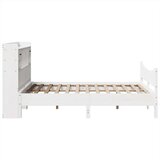 vidaXL Posteljni okvir brez vzmetnice bel 140x190 cm trdna borovina | Shoptok.si