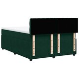  s oprugama i madracem tamnozeleni 140x190 cm baršunasti | shoptok.hr